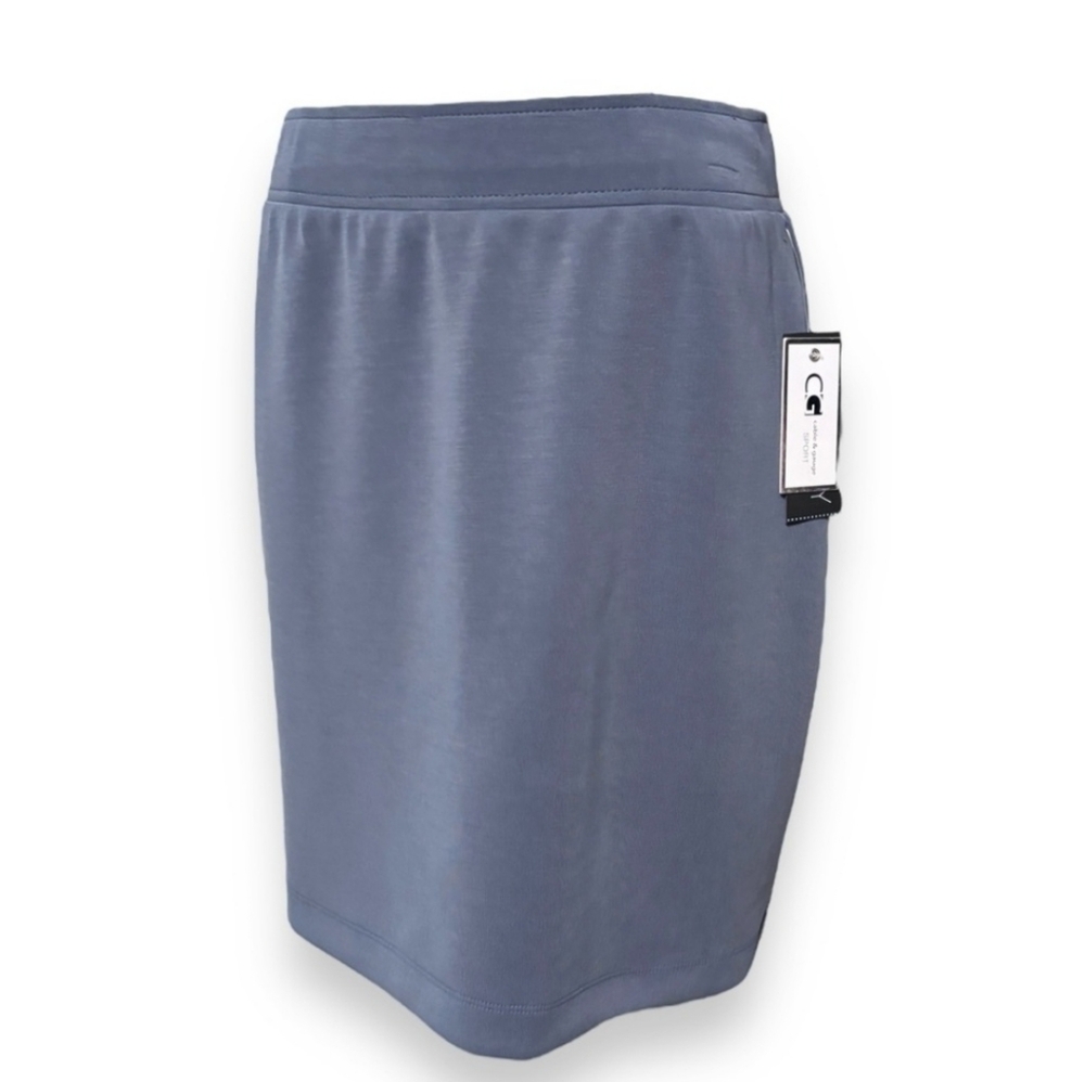 CABLE & GAUGE SPORT Light Blue Pencil Skirt Yummy Fabric NWT!
